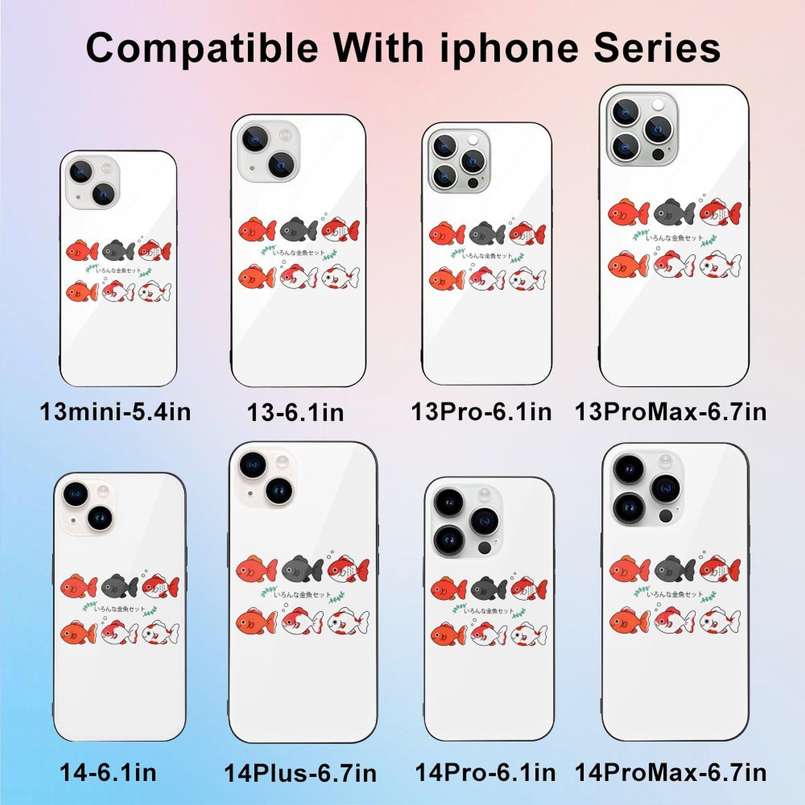 iPhone - 金魚 金魚の電話ケース,ぶら下がり,引っかき傷防止,美しいきらびやか